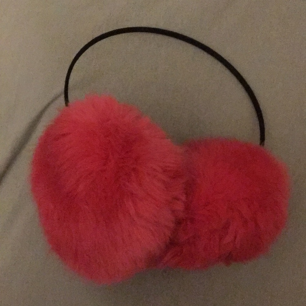 Fuzzy hot pink ear muffs!